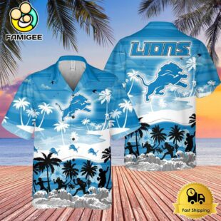 NFL Detroit Lions Tropical Summer Hawaiian Shirts