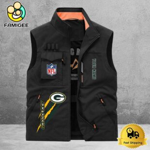 NFL Green Bay Packers Breathable Summer Sleeveless Jacket, Fishing Vest