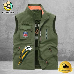 NFL Green Bay Packers Breathable Summer Sleeveless Jacket, Fishing Vest