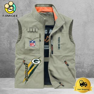 NFL Green Bay Packers Breathable Summer Sleeveless Jacket, Fishing Vest