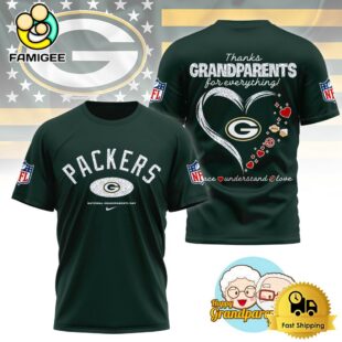 NFL Green Bay Packers Happy National Grandparents Day 3D Shirt