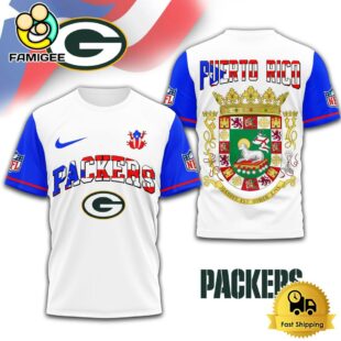 NFL Green Bay Packers Puerto Rican Heritage Day 3D Shirt