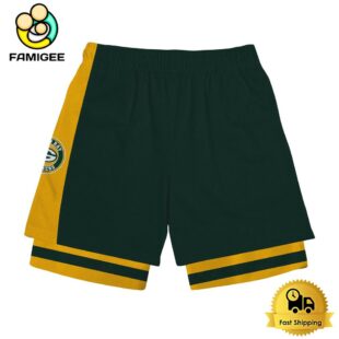 NFL Green Bay Packers Team Logo Custom Name Double-deck Sport Shorts
