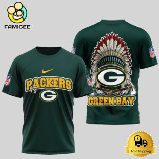 NFL Green Bay Packers The Last Native American Hat 3D Shirt