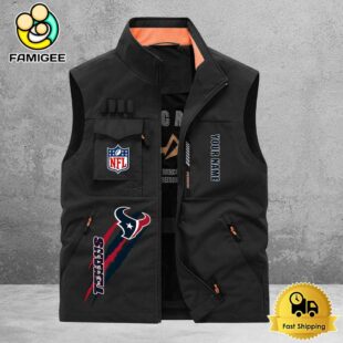 NFL Houston Texans Breathable Summer Sleeveless Jacket, Fishing Vest