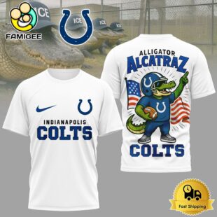 NFL Indianapolis Colts Dangerous Alligator Alcatraz 3D Shirt