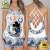 NFL Indianapolis Colts Mickey Mouse Summer Rebel Fashion Criss Cross Tank Top