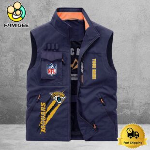 NFL Jacksonville Jaguars Breathable Summer Sleeveless Jacket, Fishing Vest