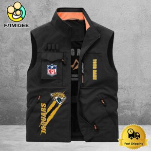 NFL Jacksonville Jaguars Breathable Summer Sleeveless Jacket, Fishing Vest