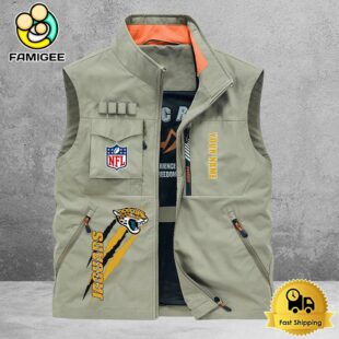 NFL Jacksonville Jaguars Breathable Summer Sleeveless Jacket, Fishing Vest