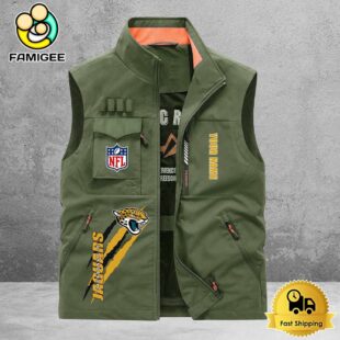 NFL Jacksonville Jaguars Breathable Summer Sleeveless Jacket, Fishing Vest
