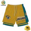 NFL Jacksonville Jaguars Team Logo Custom Name Double-deck Sport Shorts