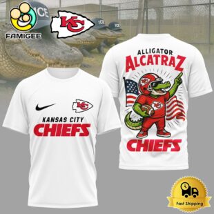 NFL Kansas City Chiefs Dangerous Alligator Alcatraz 3D Shirt