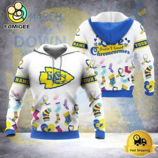 NFL Kansas City Chiefs Down Syndrome Awareness 3D Hoodie