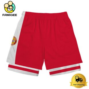 NFL Kansas City Chiefs Team Logo Custom Name Double-deck Sport Shorts