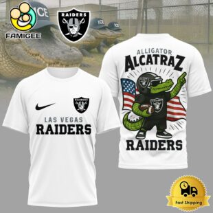 NFL Las Vegas Raiders Dangerous Alligator Alcatraz 3D Shirt