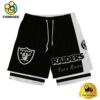 NFL Las Vegas Raiders Team Logo Custom Name Double-deck Sport Shorts