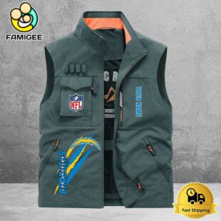 NFL Los Angeles Chargers Breathable Summer Sleeveless Jacket, Fishing Vest
