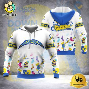NFL Los Angeles Chargers Down Syndrome Awareness 3D Hoodie