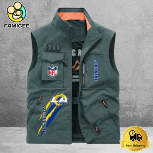 NFL Los Angeles Rams Breathable Summer Sleeveless Jacket, Fishing Vest