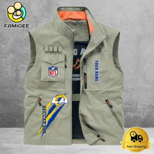 NFL Los Angeles Rams Breathable Summer Sleeveless Jacket, Fishing Vest