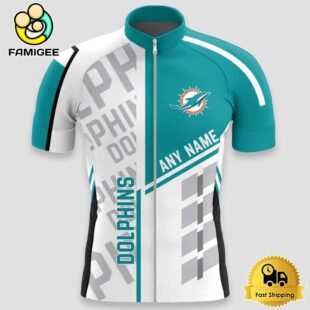 NFL Miami Dolphins Custom Name Cycling Jersey, Cycling Shirts