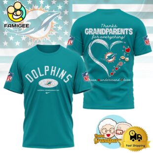 NFL Miami Dolphins Happy National Grandparents Day 3D Shirt