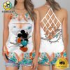 NFL Miami Dolphins Mickey Mouse Summer Rebel Fashion Criss Cross Tank Top