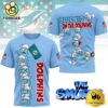 NFL Miami Dolphins The Smurfs Movie 3D T-Shirt