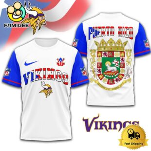 NFL Minnesota Vikings Puerto Rican Heritage Day 3D Shirt