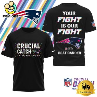 NFL New England Patriots Crucial Catch Intercept Cancer T-Shirt