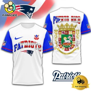 NFL New England Patriots Puerto Rican Heritage Day 3D Shirt