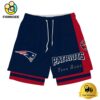 NFL New England Patriots Team Logo Custom Name Double-deck Sport Shorts