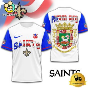 NFL New Orleans Saints Puerto Rican Heritage Day 3D Shirt