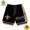 NFL New Orleans Saints Team Logo Custom Name Double-deck Sport Shorts