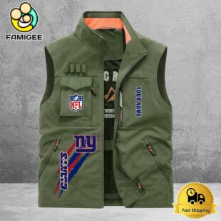 NFL New York Giants Breathable Summer Sleeveless Jacket, Fishing Vest