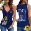 NFL New York Giants Mascot New 2025 Women V-Neck Ribbed Tank Top
