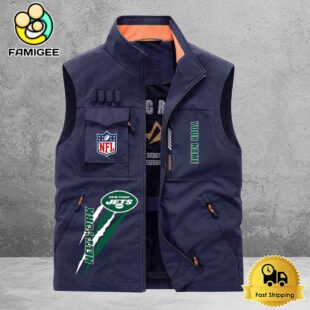 NFL New York Jets Breathable Summer Sleeveless Jacket, Fishing Vest