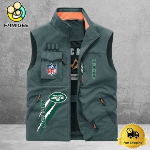 NFL New York Jets Breathable Summer Sleeveless Jacket, Fishing Vest