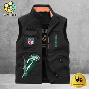 NFL New York Jets Breathable Summer Sleeveless Jacket, Fishing Vest