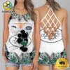 NFL New York Jets Mickey Mouse Summer Rebel Fashion Criss Cross Tank Top