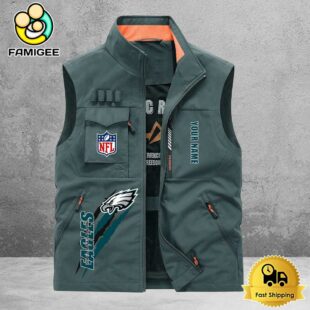 NFL Philadelphia Eagles Breathable Summer Sleeveless Jacket, Fishing Vest