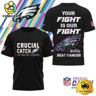 NFL Philadelphia Eagles Crucial Catch Intercept Cancer T-Shirt