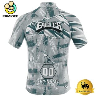 NFL Philadelphia Eagles Custom Name Mixed Stripes Cycling Jersey, Cycling Shirts