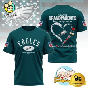 NFL Philadelphia Eagles Happy National Grandparents Day 3D Shirt