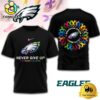 NFL Philadelphia Eagles Never Give Up Fight Cancer In All Colors 3D Shirt