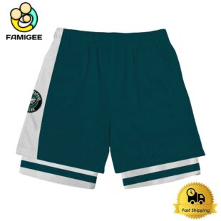 NFL Philadelphia Eagles Team Logo Custom Name Double-deck Sport Shorts