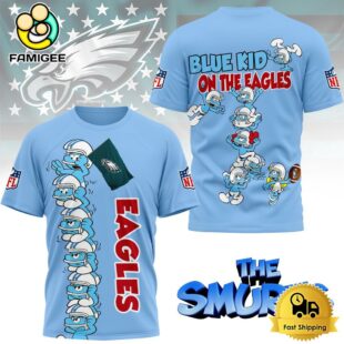 NFL Philadelphia Eagles The Smurfs Movie 3D T-Shirt