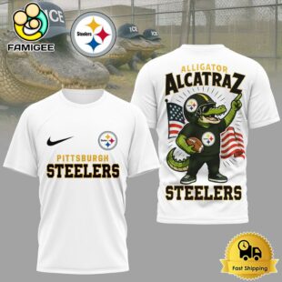 NFL Pittsburgh Steelers Dangerous Alligator Alcatraz 3D Shirt