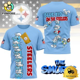 NFL Pittsburgh Steelers The Smurfs Movie 3D T-Shirt